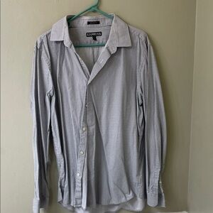 Express Men's Light Gray Button Down Shirt